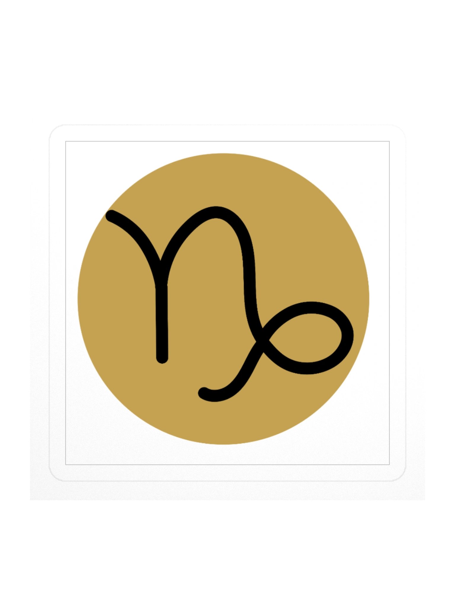 Capricorn Zodiac Sticker — Circular Glyph Design product image (1)