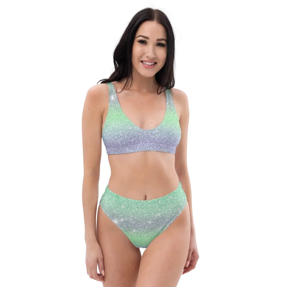 Glitter Unicorn Texture Design High Waisted Bikini (3) product image (5)