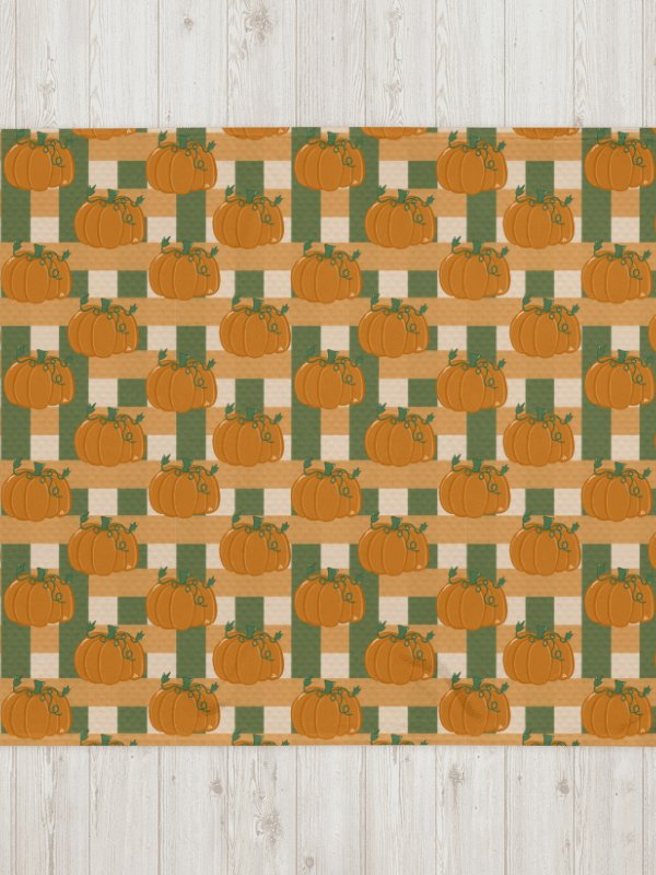 Pumpkin Plaid Throw Blanket product image (2)
