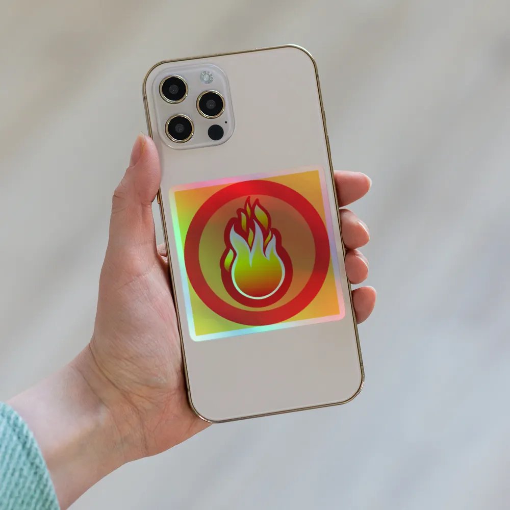 fireball holo sticker product image (8)