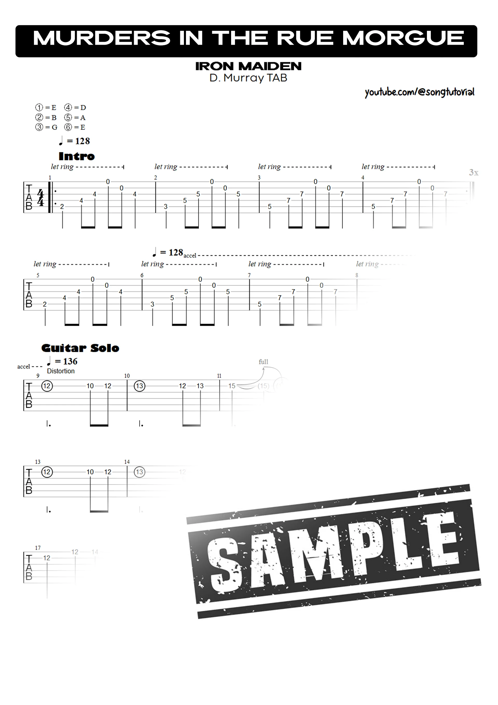Run For Your Lives Setlist | Iron Maiden Tabs | PDF + Guitar Pro product image (2)