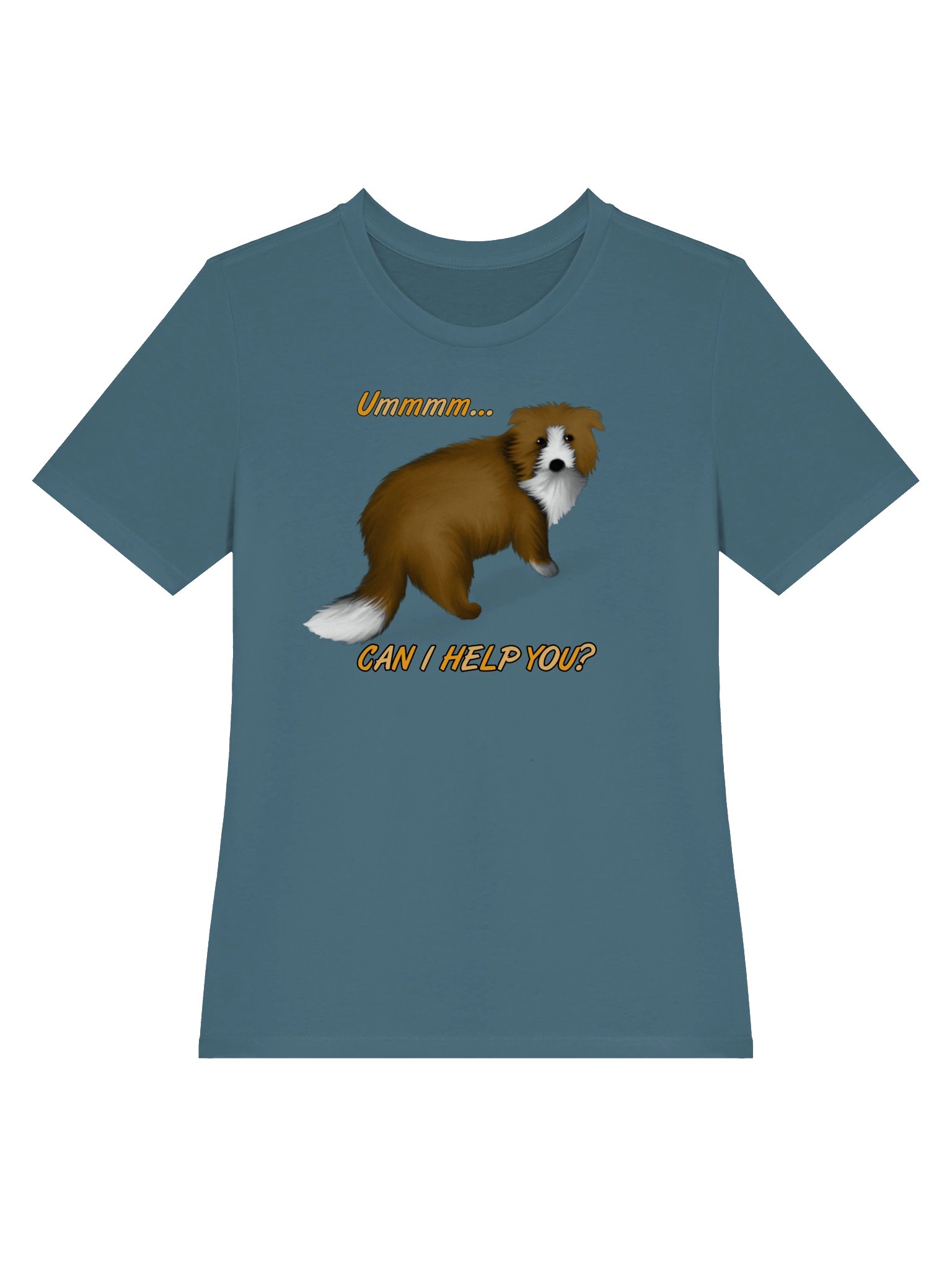 Dog "Ummm... Can I Help You?" T-Shirt. Women's Bella+Canvas Supersoft Relaxed-fit T-Shirt product image (2)