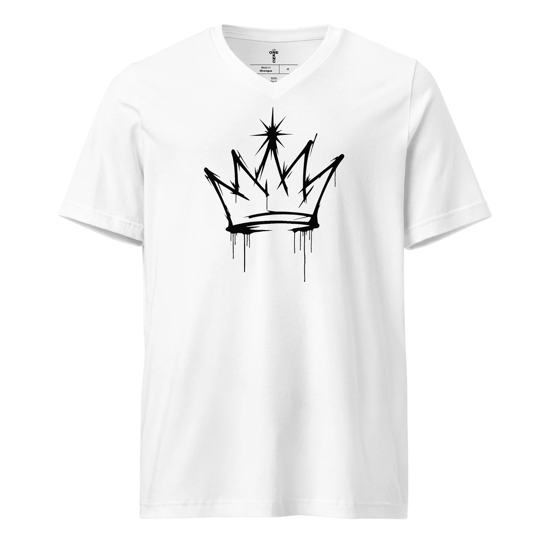 ONE KING Urban Crown V-Neck Tee black print product image (5)
