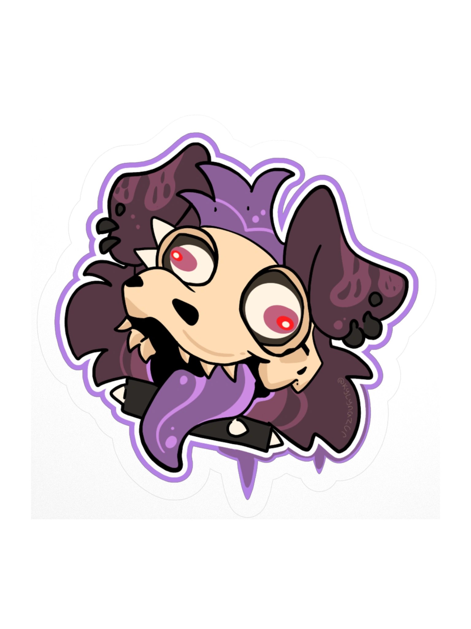 Derpy Skull Dog Sticker (Regular) product image (2)