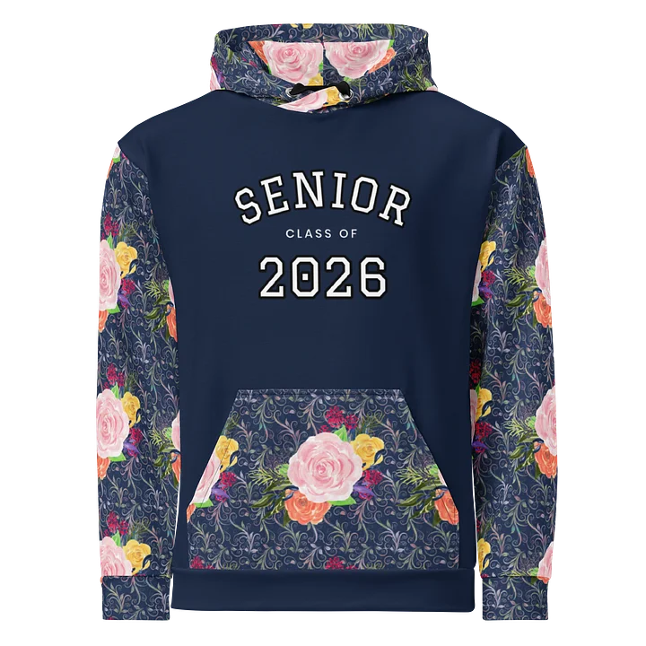 Senior Class 2026 Navy/Floral Unisex Hoodie product image (1)