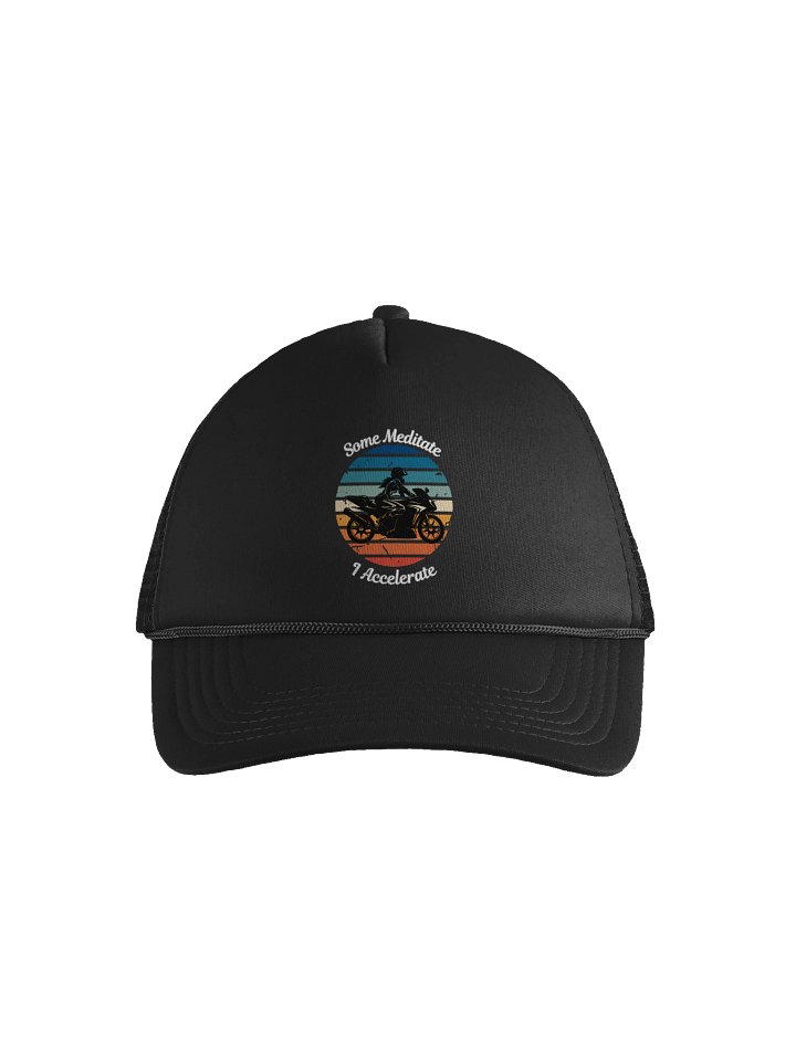Some Meditate, I Accelerate – Biker Cap product image (1)