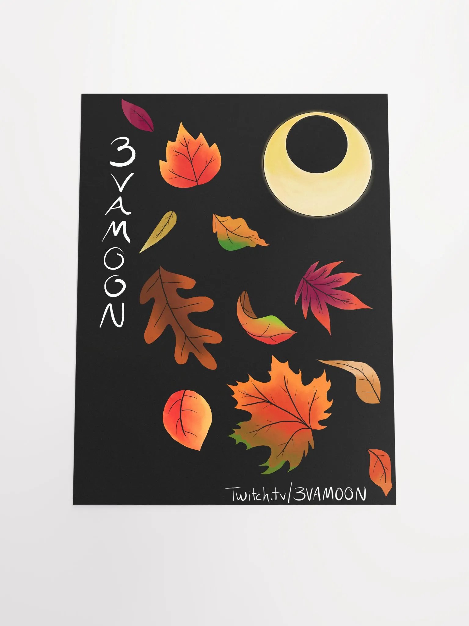 Autumn Leaves Moon POSTER PRINT 12