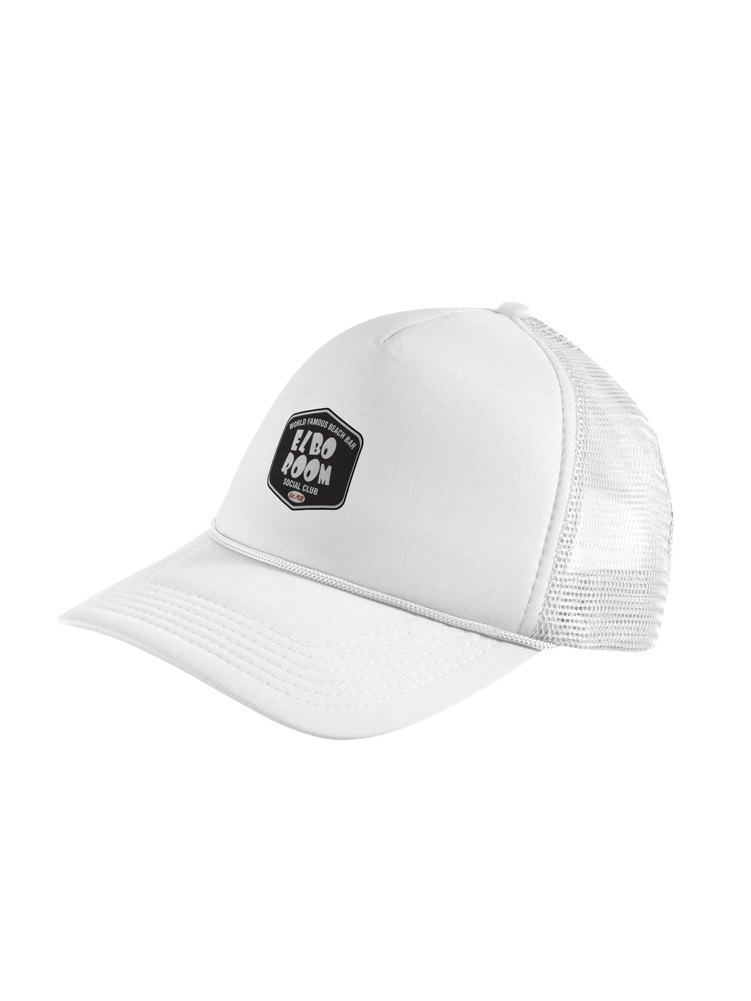 Elbo Room Social Club Classic Trucker Hat | Limited All-White Edition product image (20)