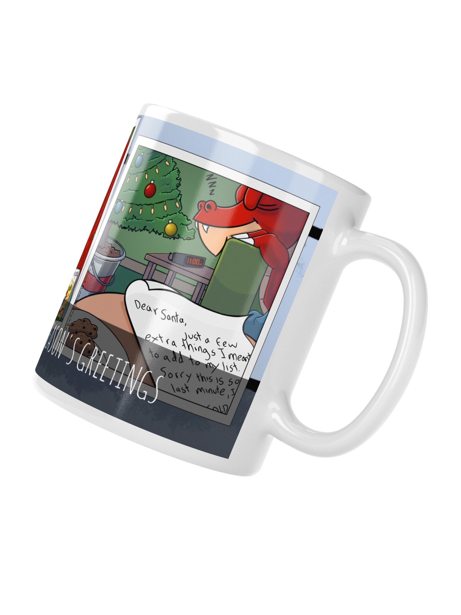 Resident Dragon Comic Season's Greetings Three-Panel Mug product image (4)