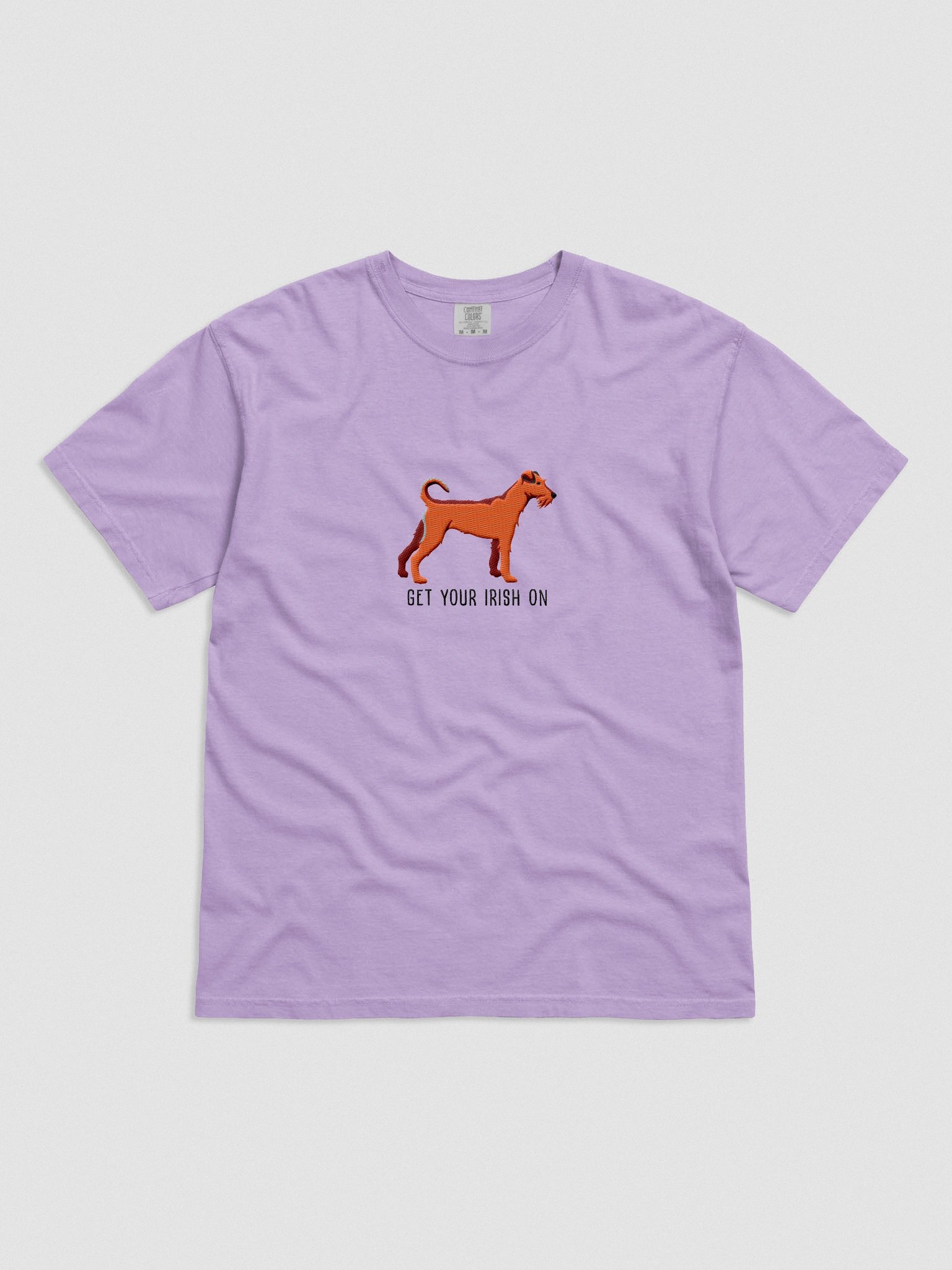 Get Your Irish On T-Shirt(Embroidered) of an Irish Terrier(Red) product image (4)