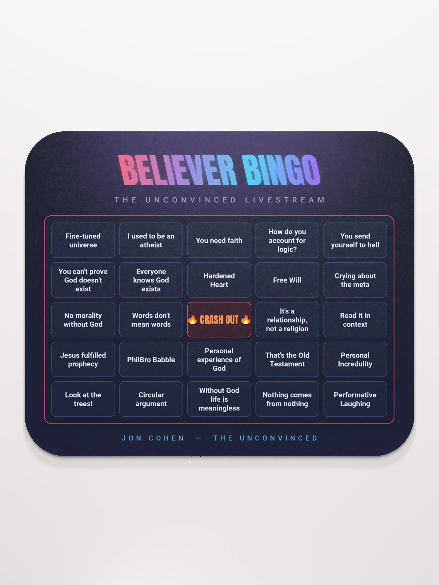 Believer Bingo — Mousepad product image (2)