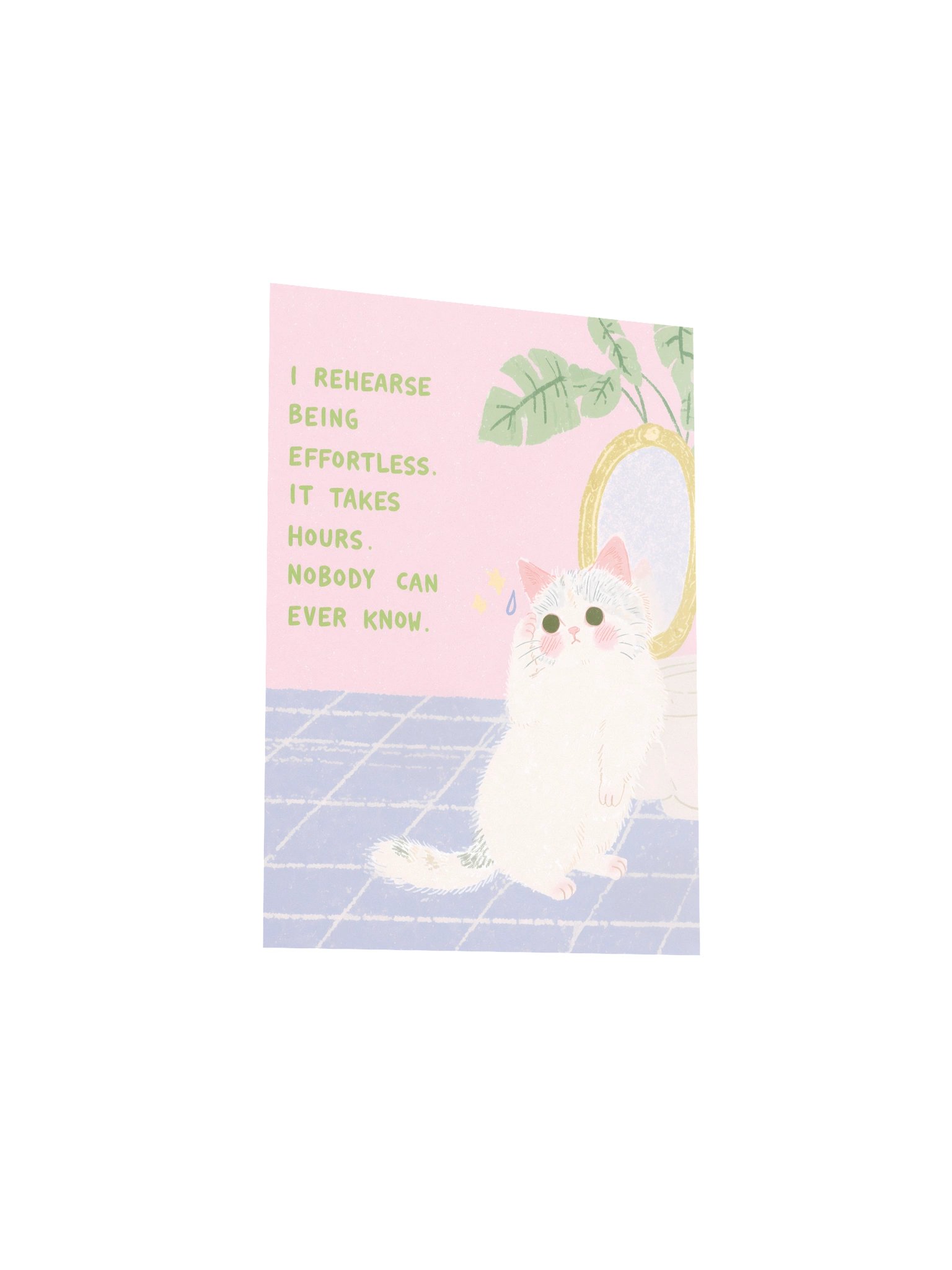 Effortless Cat Mirror Quote Poster product image (13)