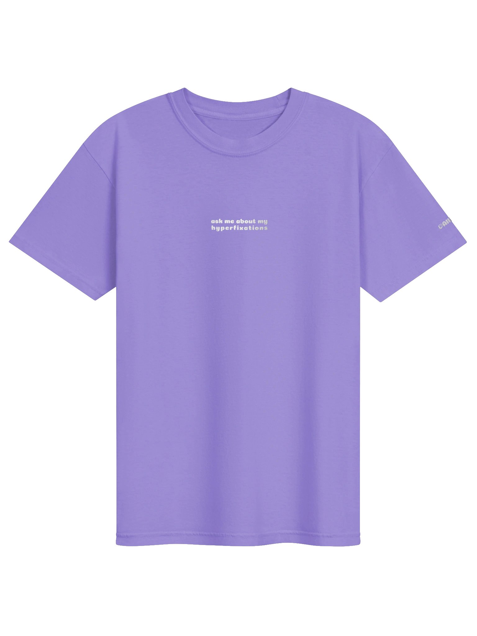 hyperfixations shirt - white embroidery product image (1)