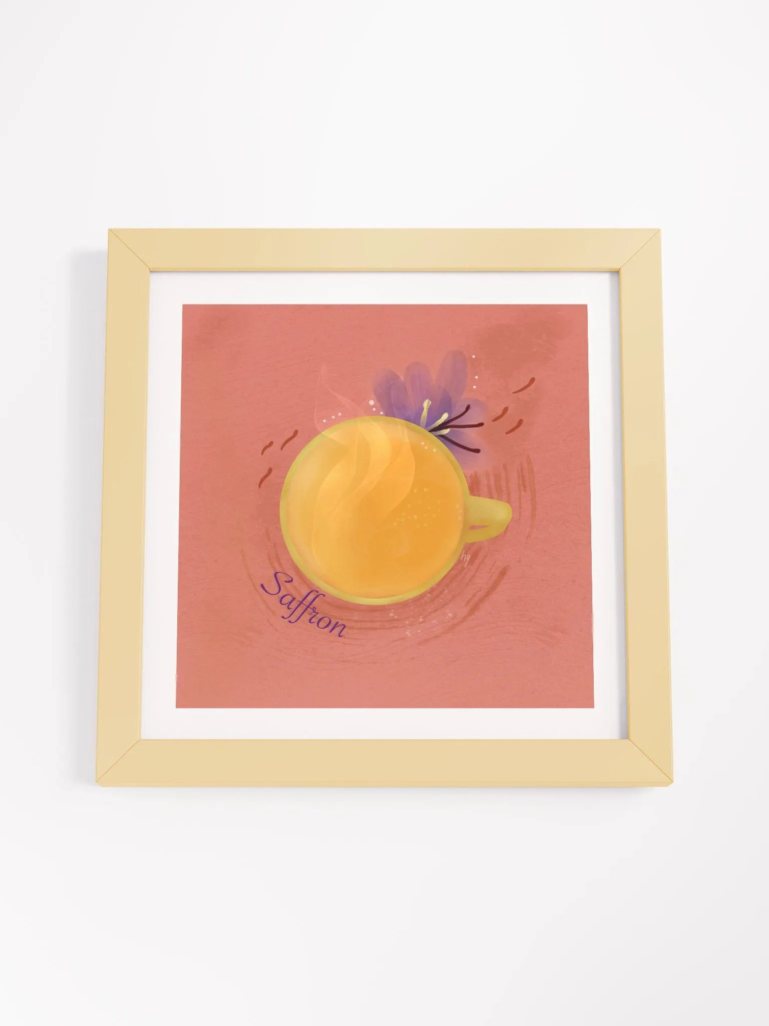 Saffron Herbal Tea Framed Poster product image (4)