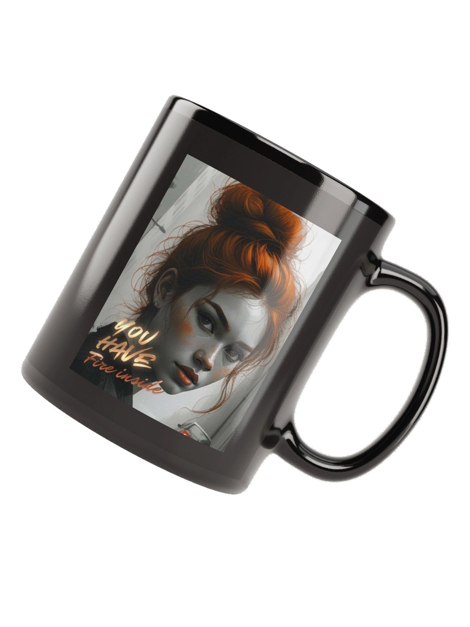 Mind Matter- You Have Fire Inside- Black Glossy Mug product image (6)