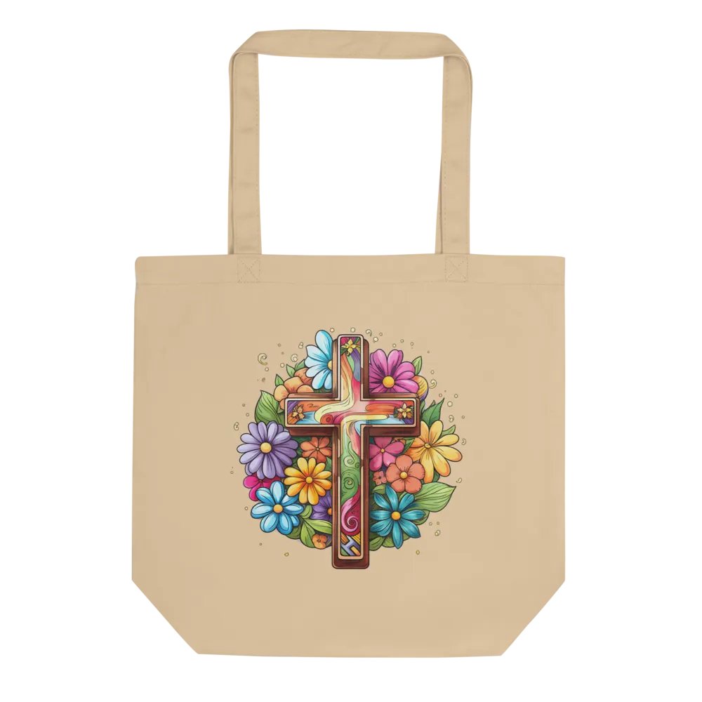 Floral Cross Eco Tote product image (1)