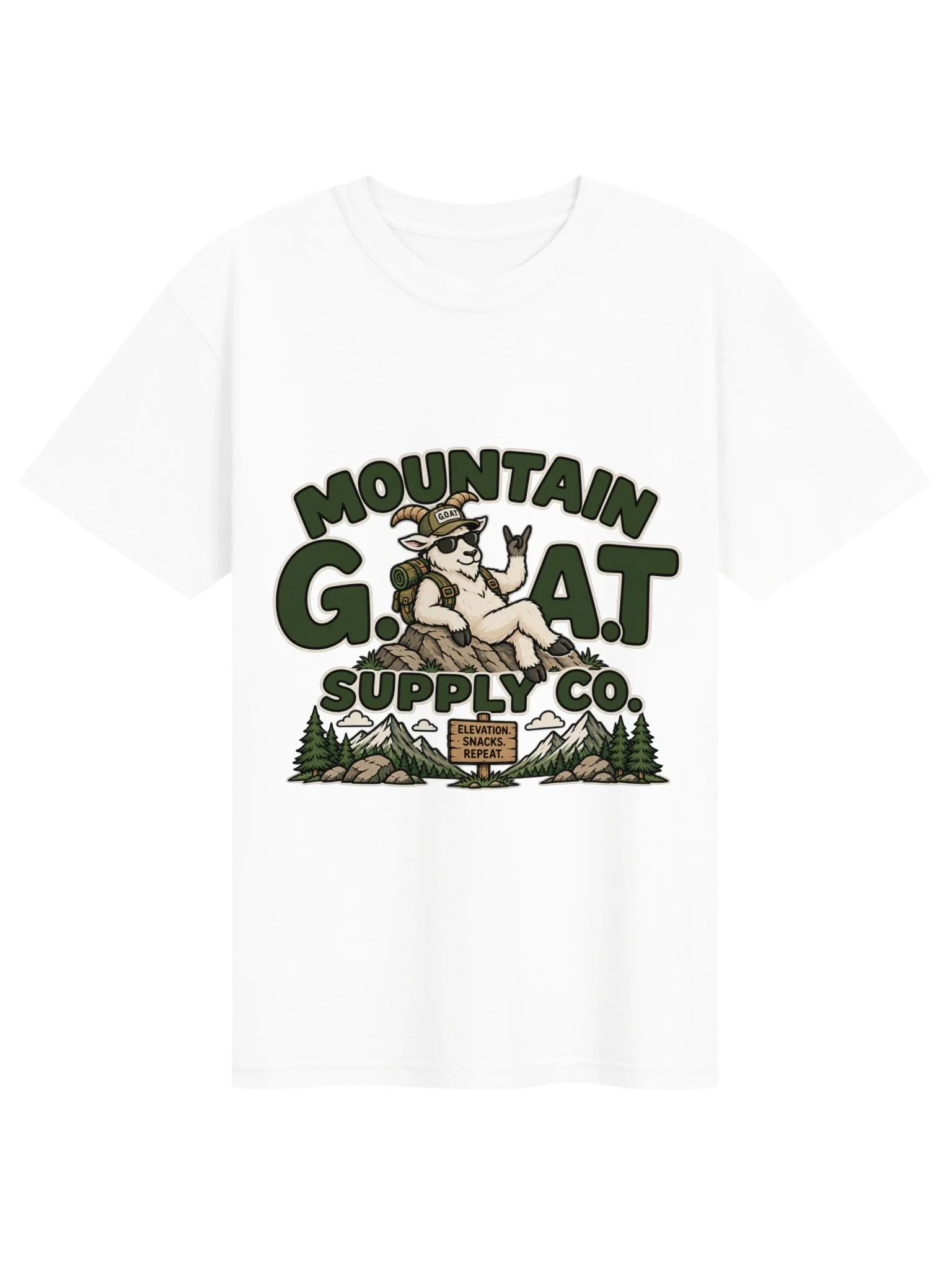 MOUNTAIN G.O.A.T. ESSENTIAL TEE in White