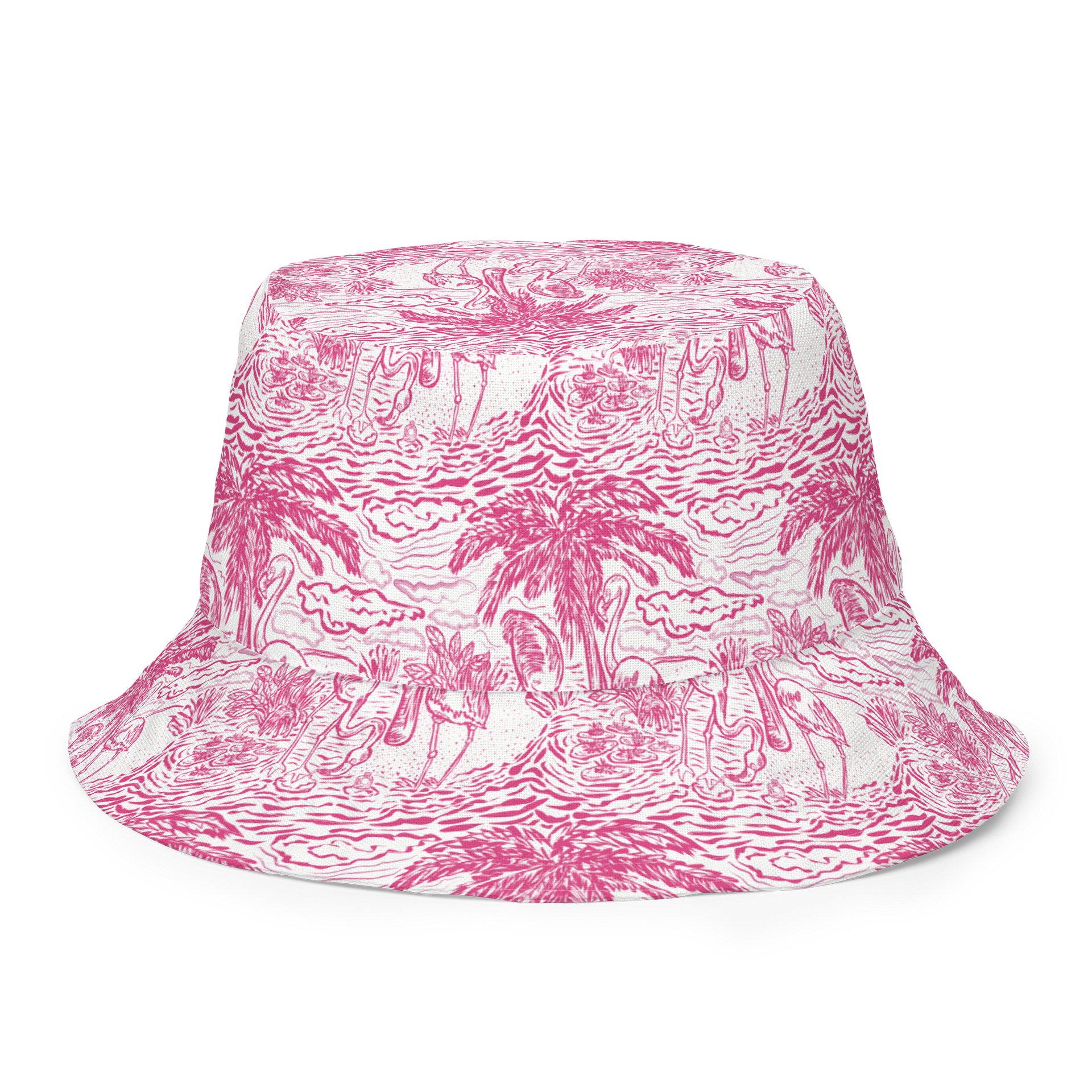 Pink Palm Dream Reversible Bucket Hat product image (7)