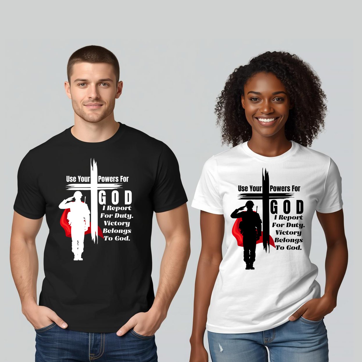 Use your powers for God - Christian Military T-Shirt product image (1)