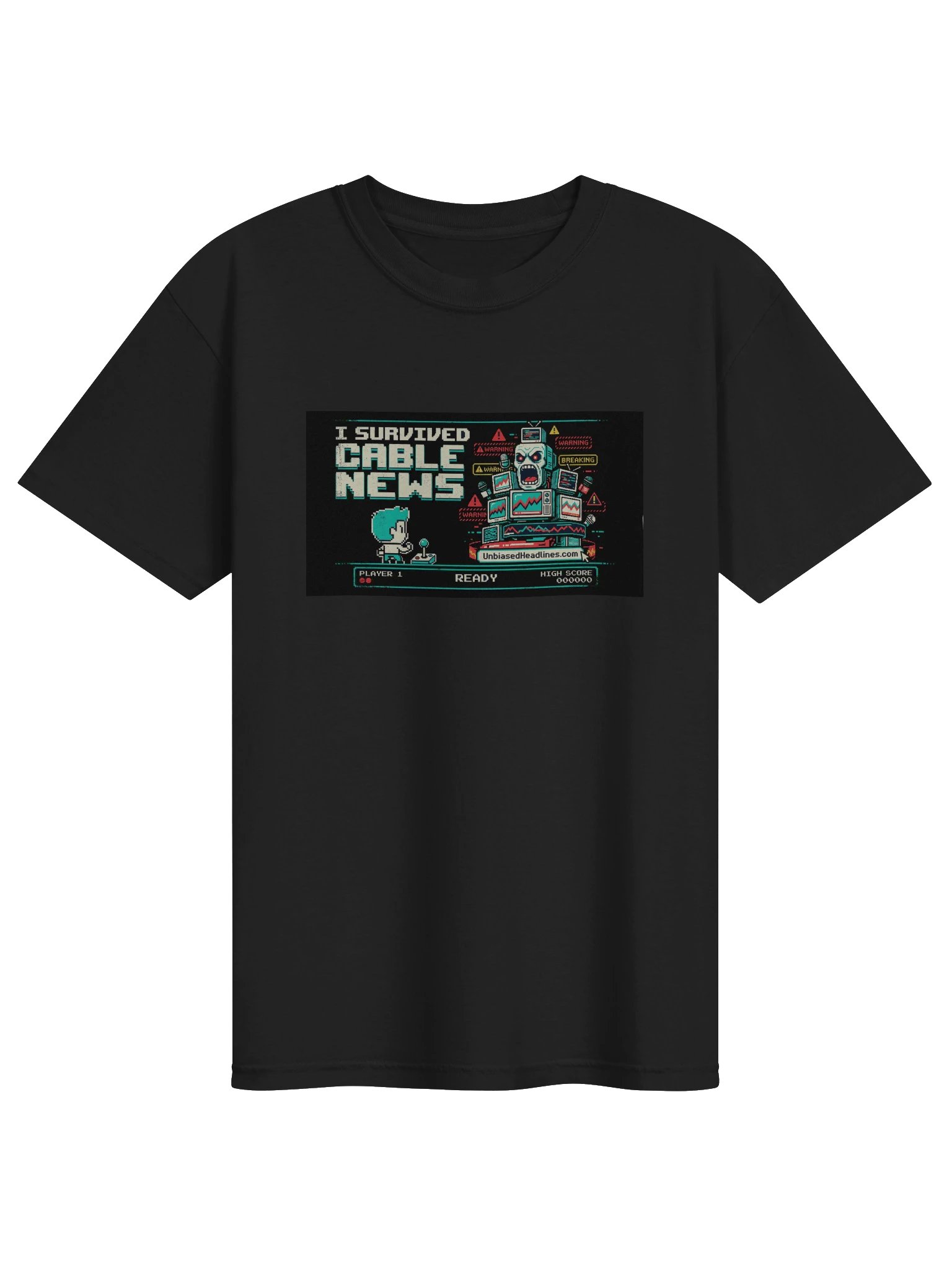 I Survived Cable News (Arcade) Tee - Large Front product image (1)