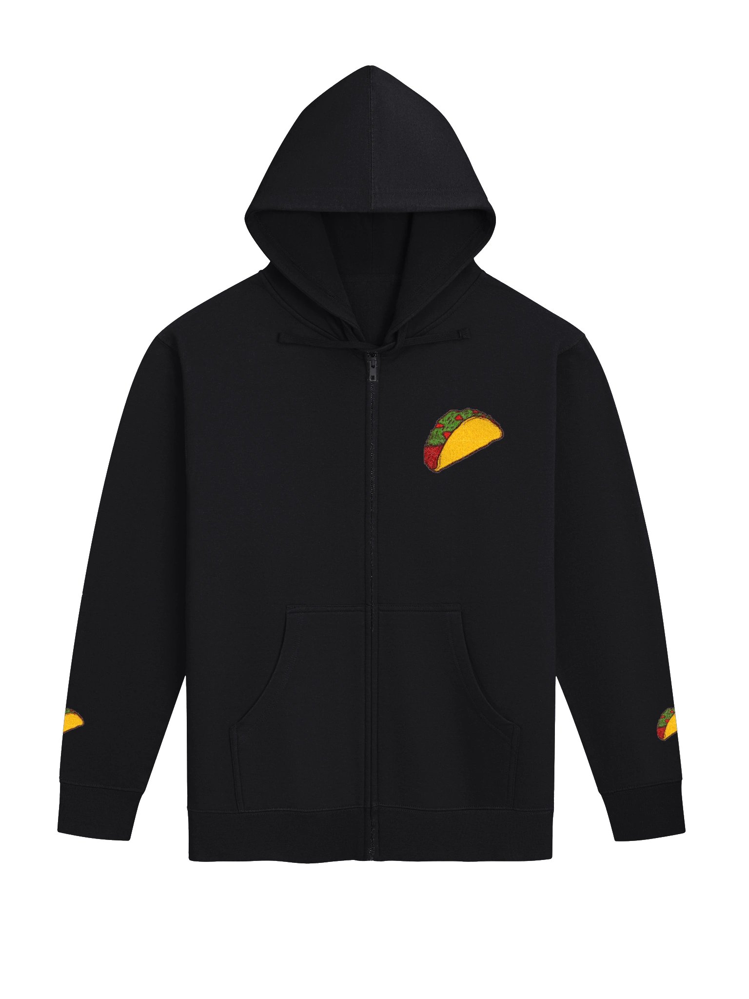 Romulus First Taco Fleece Zip Up Hoodie in Black product image (1)