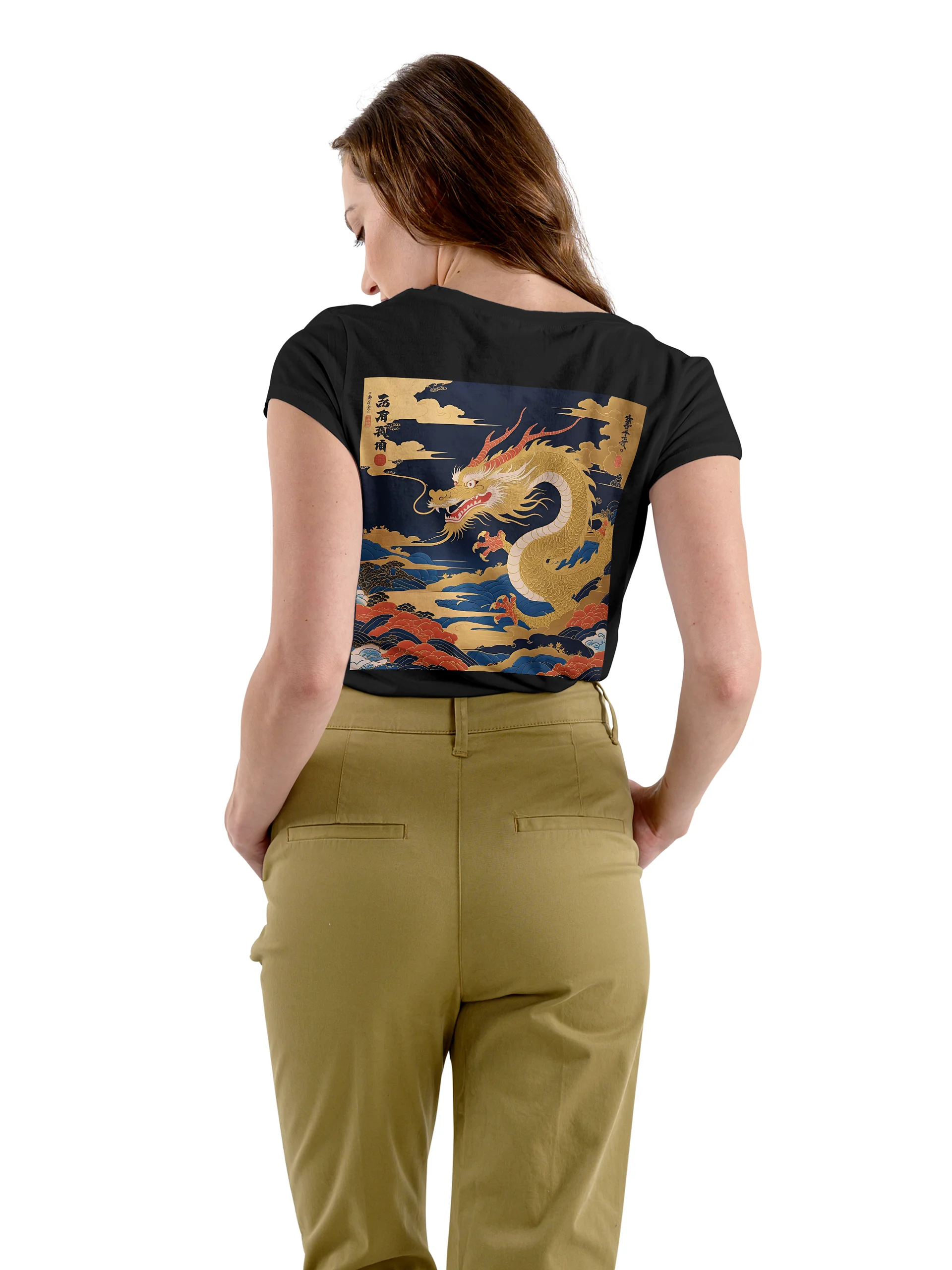Ryoshin - Kinryū (Golden Dragon), Ancient Ryū Collection, T-Shirt, Back Design product image (3)