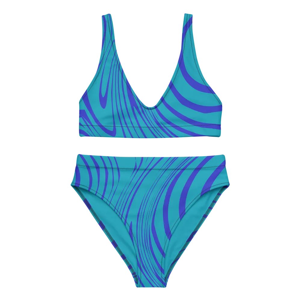 Ocean Vortex High Waited Bikini Set product image (5)