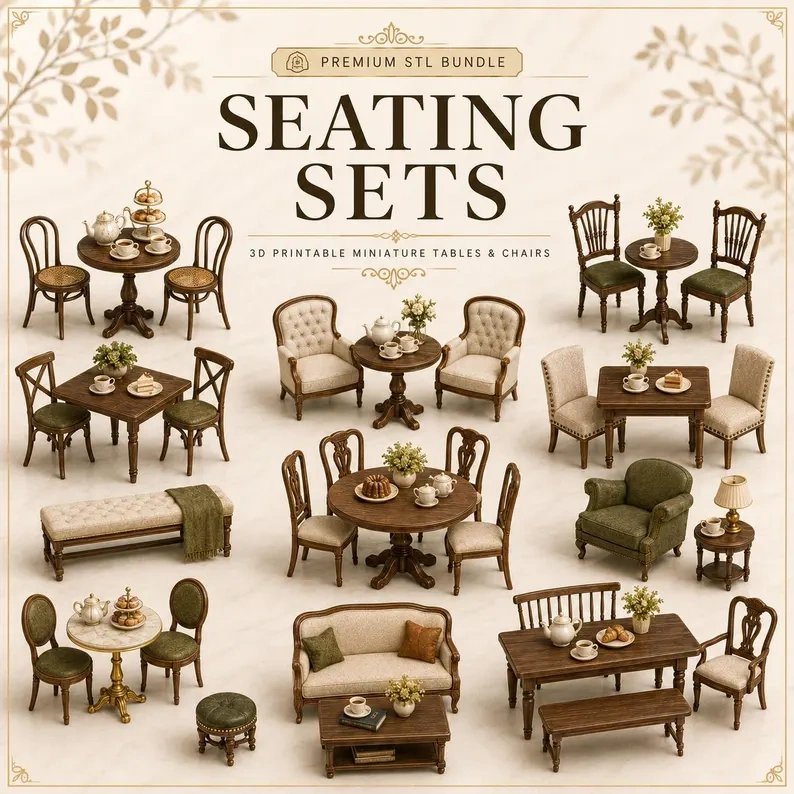 325+ Miniature Home Decor STL Bundle product image (6)