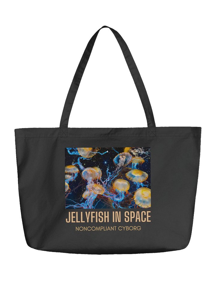 Jellyfish in Space Cotton Tote Bag product image (1)