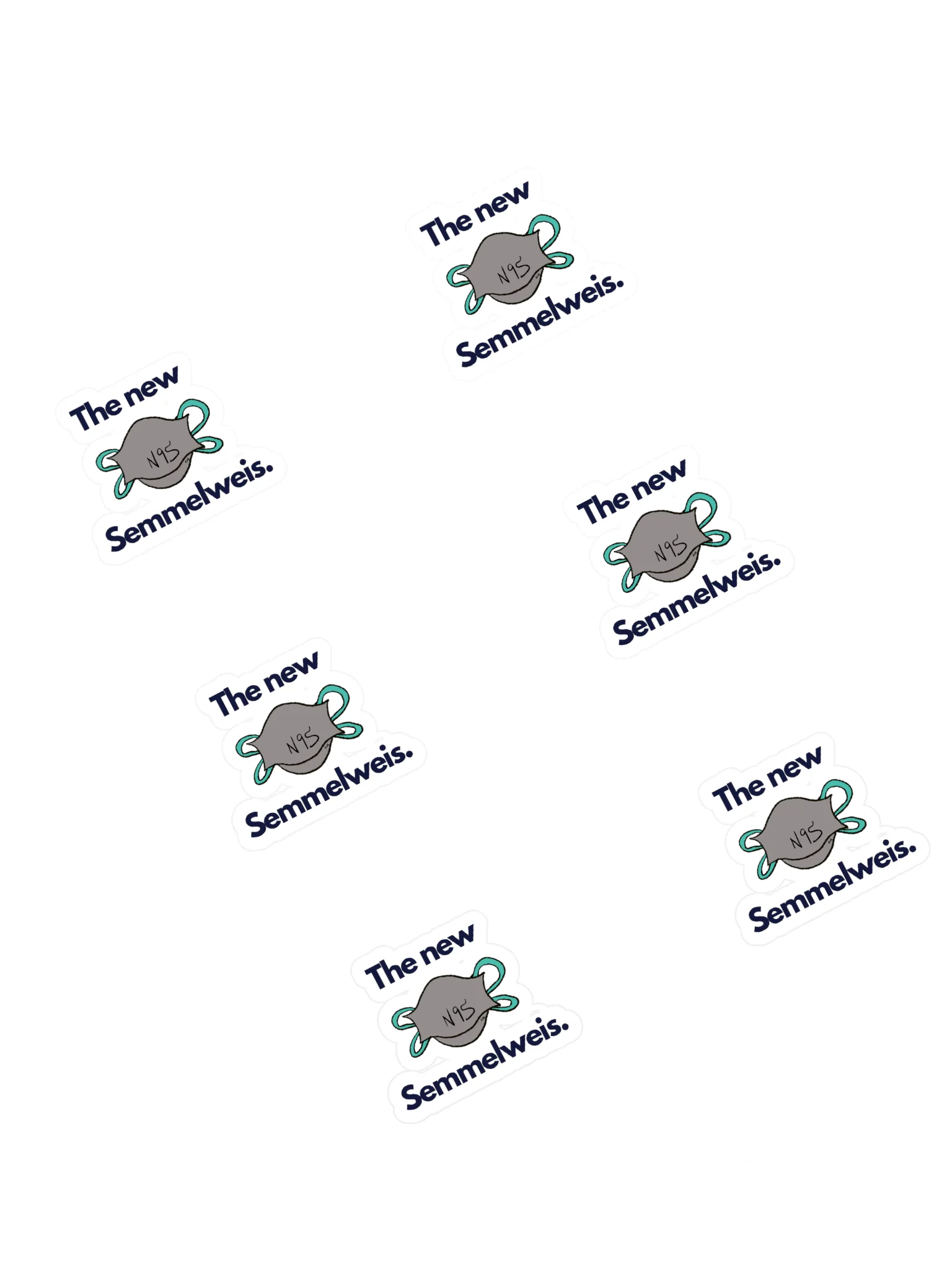 The New Semmelweis sticker 6 pack (Long Covid edition) product image (1)