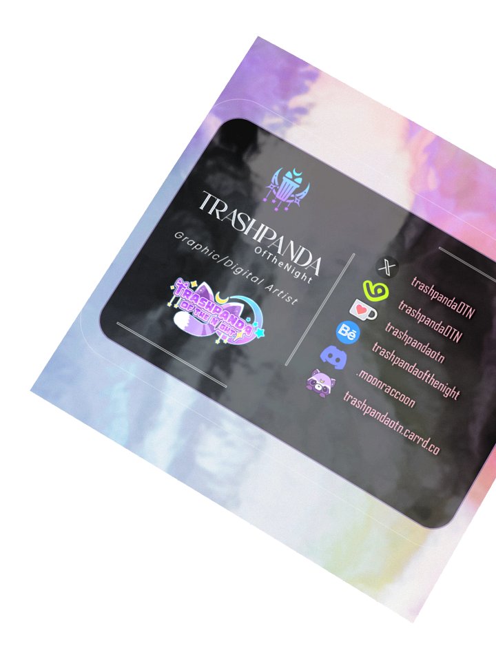 TrashPanda Business Card Sticker (Holo) product image (3)