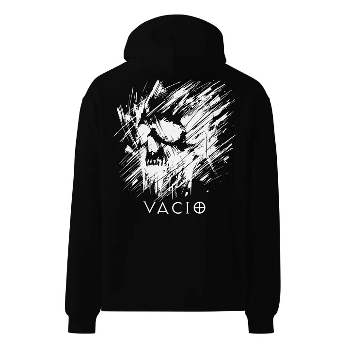 VACIO Abstract Scratch Skull Premium Relaxed Fit Hoodie product image (5)