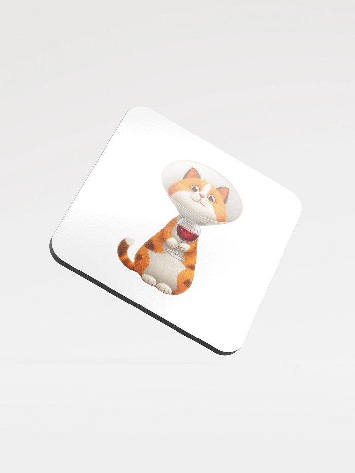 Sippin’ Through the Struggle: Calico Cat in a Cone with Cabernet product image (1)