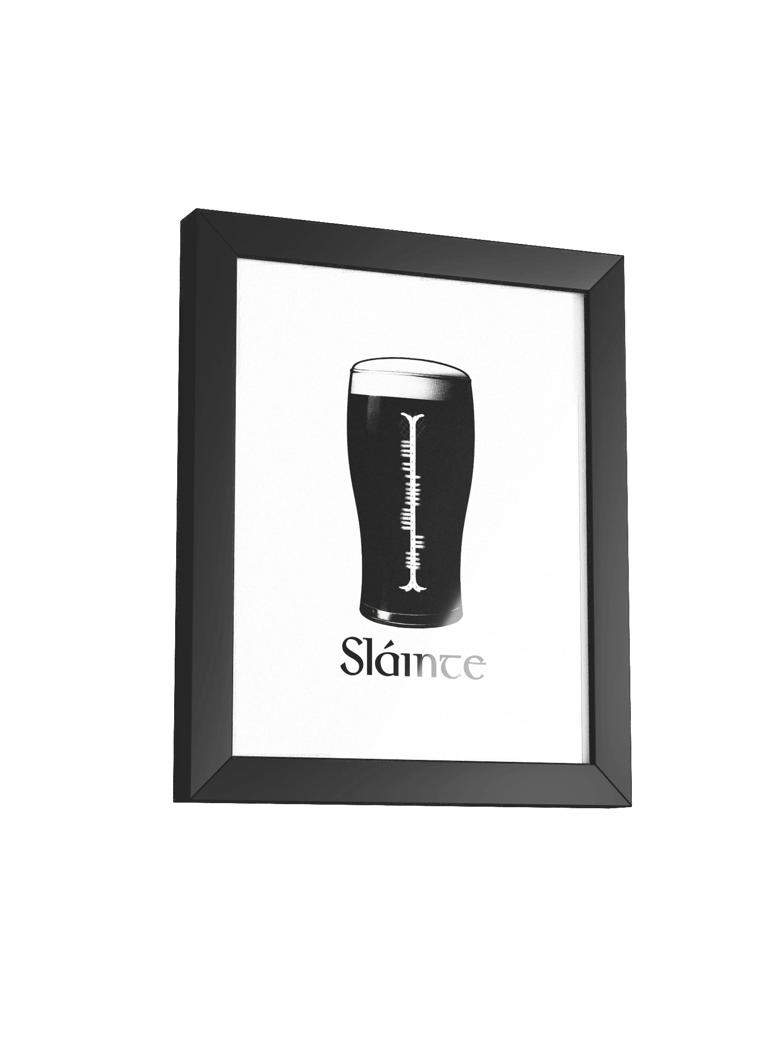 Sláinte – Celtic Health & Cheers Ogham Framed Art Print product image (12)