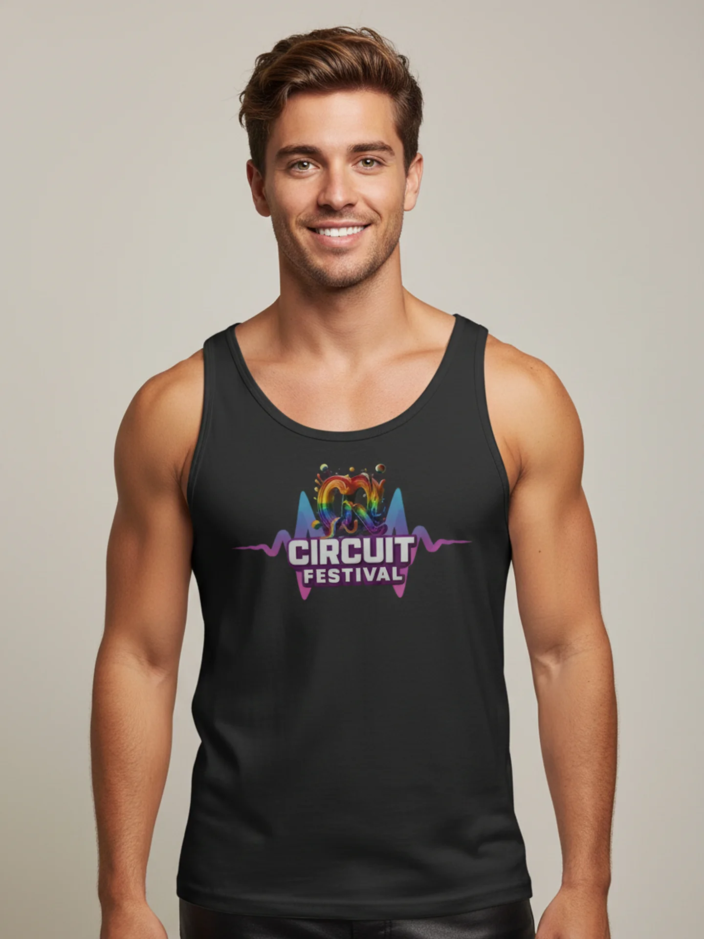 CQ CIRCUIT FESTIVAL – SOFT NEON WAVE TANK product image (1)