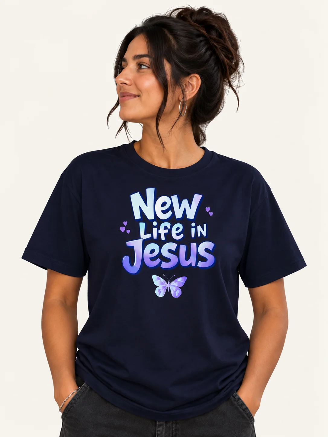 New Life in Jesus Born Again Christian T-shirt product image (1)