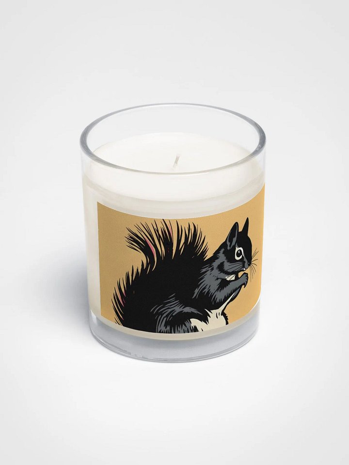 Whimsical White-Eyed Squirrel Soy Candle product image (2)