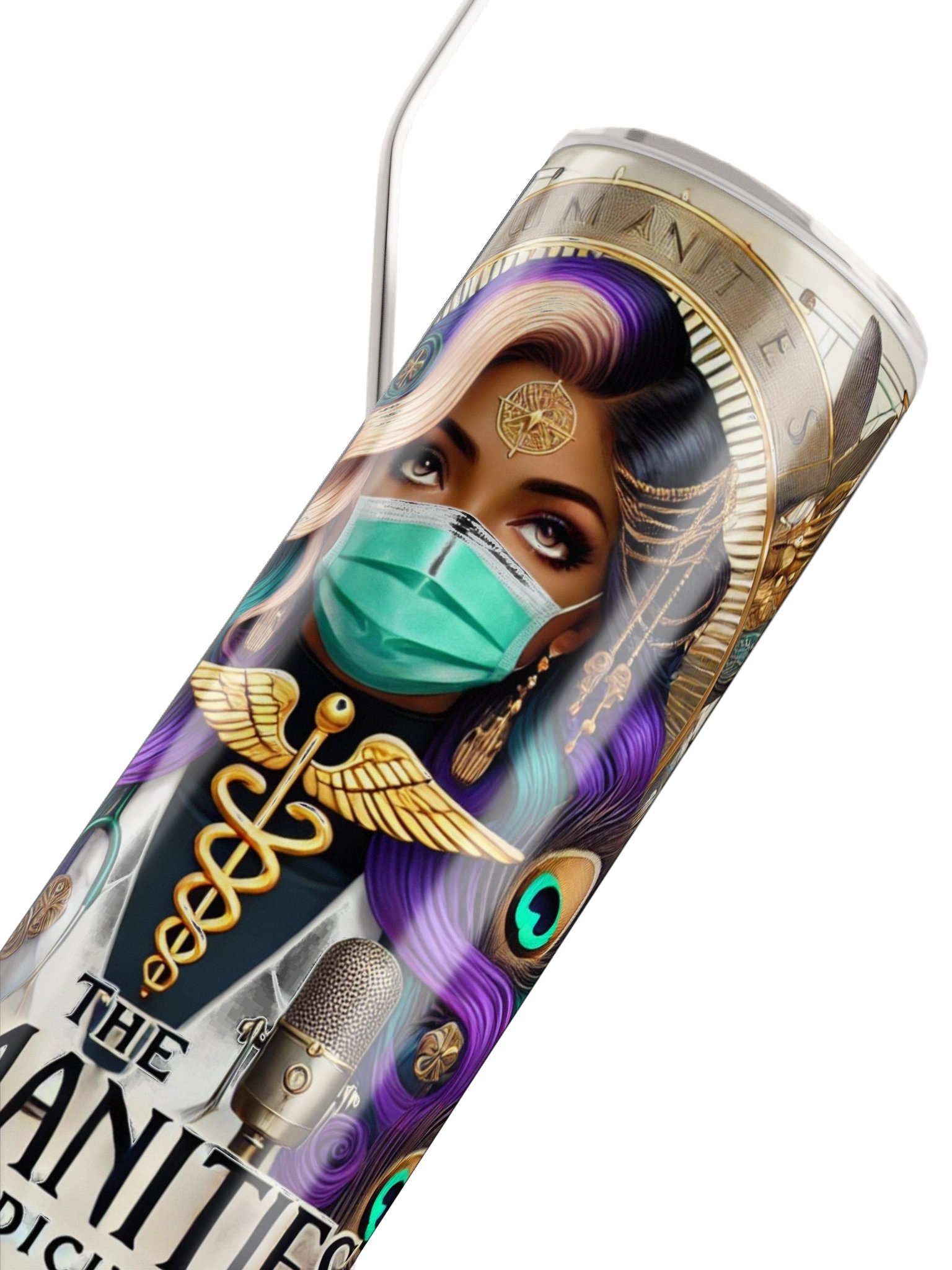 Humanities In Medicine Physician Peacock Muse Art Stainless Steel Tumbler product image (4)