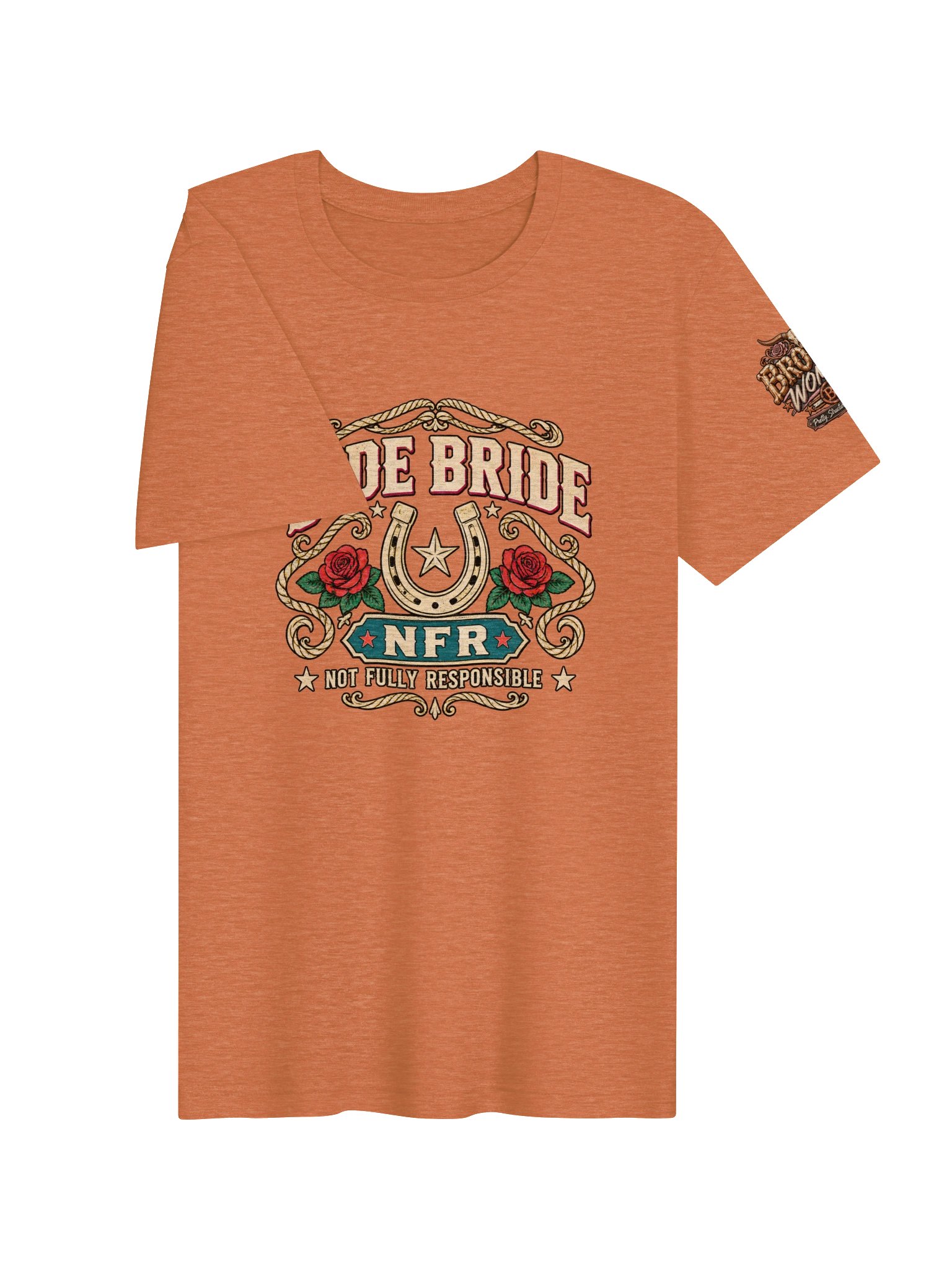 Western Bachelorette Shirt — Side Bride NFR Not Fully Responsible Tee | Broken Marriage™ product image (4)