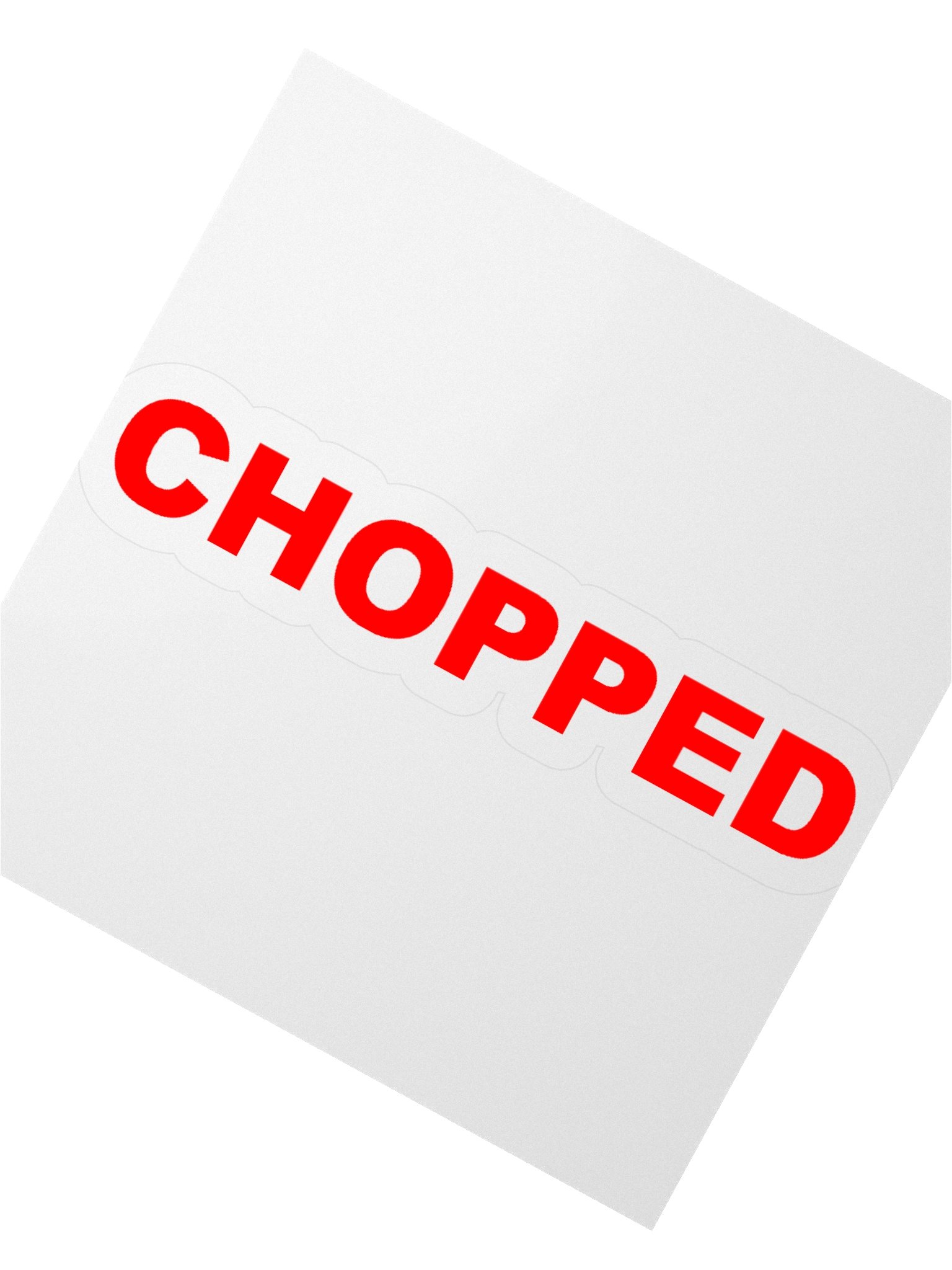 Chopped Window Sticker CHOPPED Sticker | Adam McIntyre