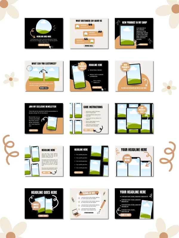 Cute Etsy MRR/PLR Canva Listing Mockups product image (4)