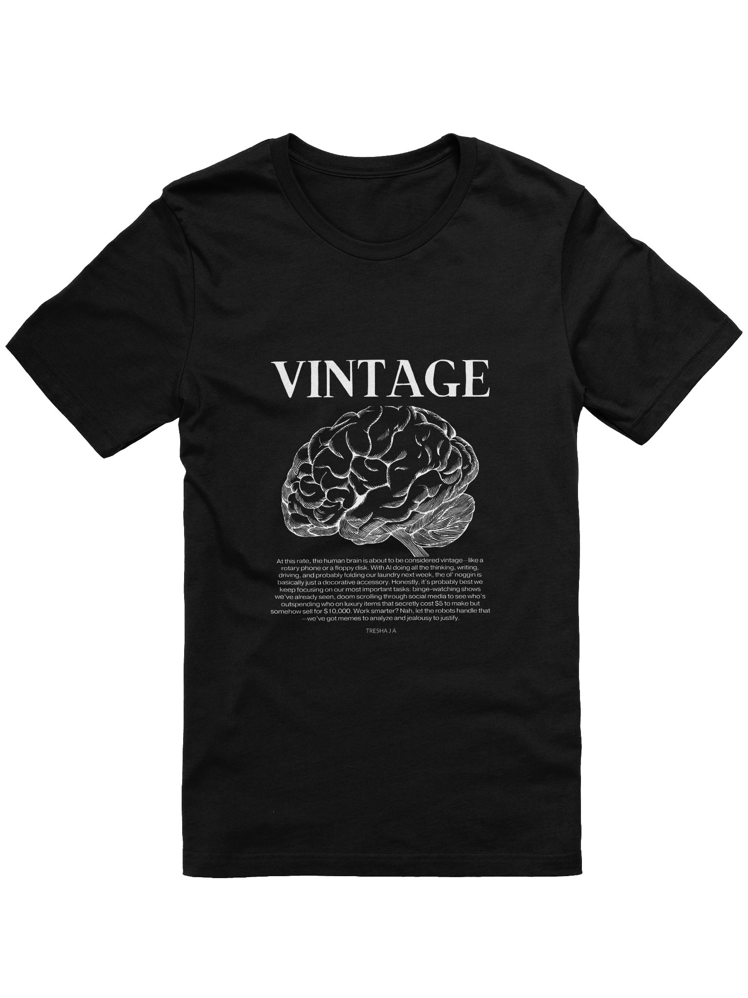 Vintage Brain Black Tee product image (1)