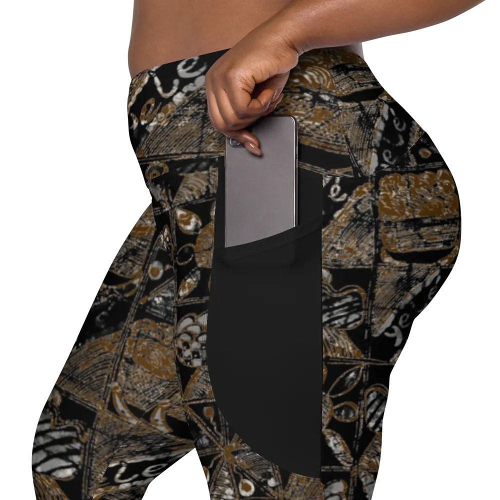 Festivity Print Crossover Leggings with Pockets product image (9)