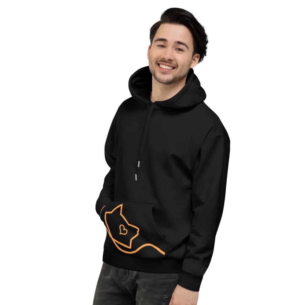 Mellow Ribbon Hoodie (black+orange) product image (6)