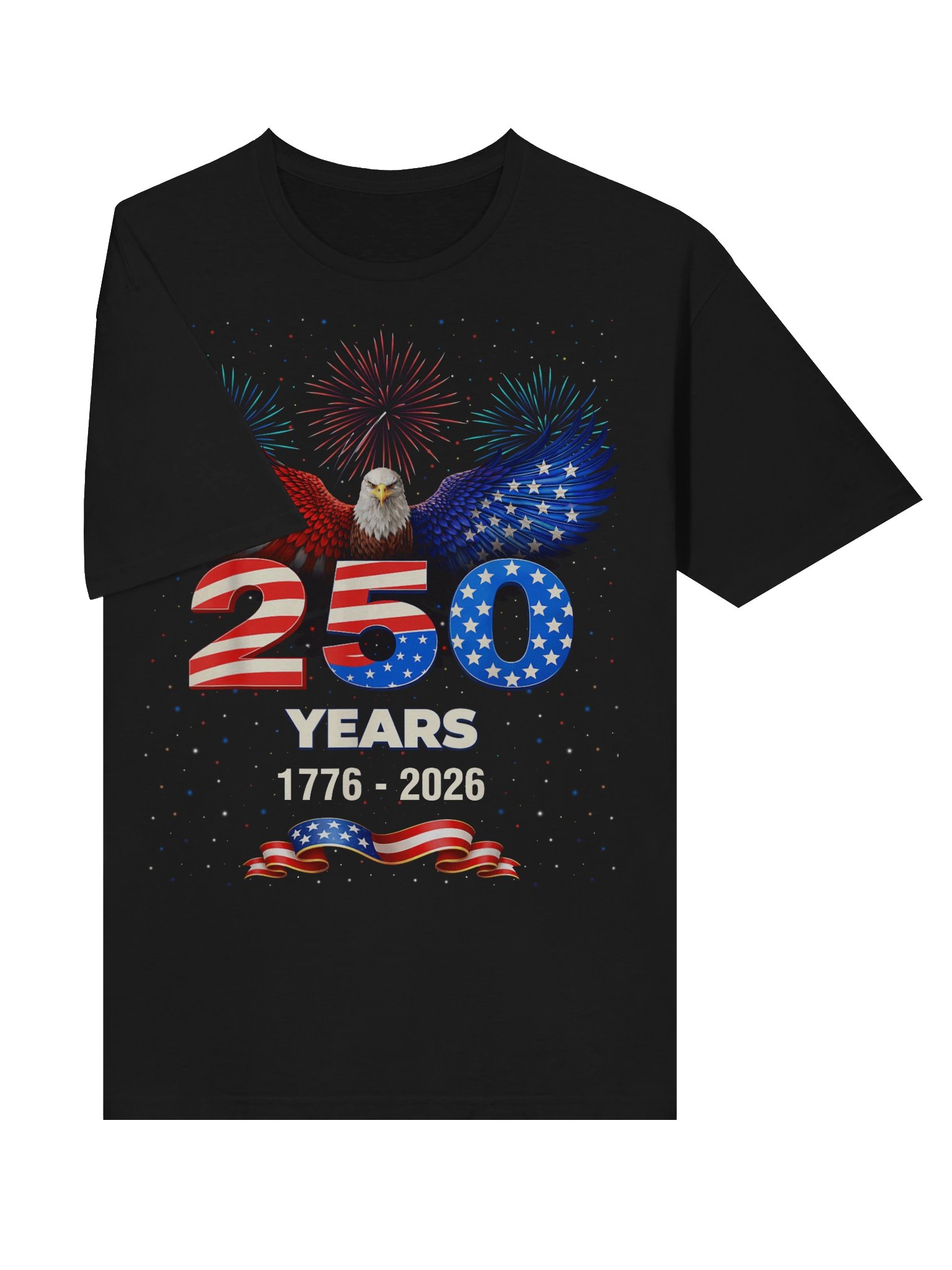 250th Anniversary USA 1776 2026 Patriotic Eagle 4th of July T-Shirt product image (76)