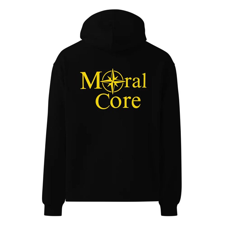 Moral Core Hoodie in yellow writing product image (2)