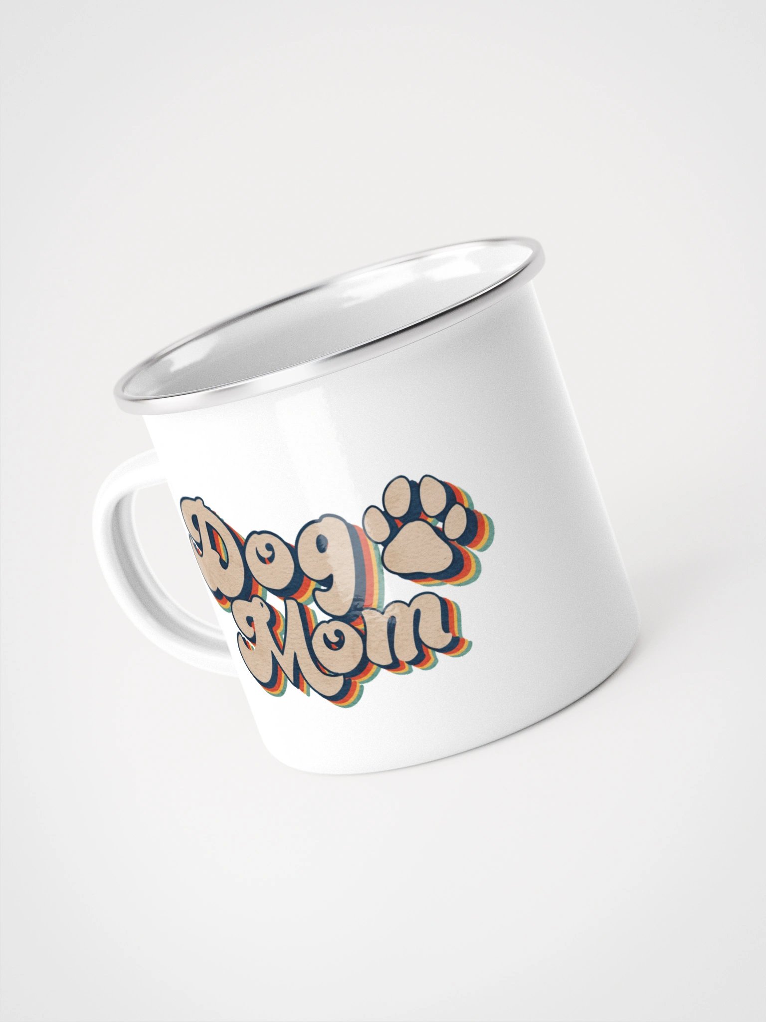 Enamel Camping Mug -Dog Mom Retro product image (4)