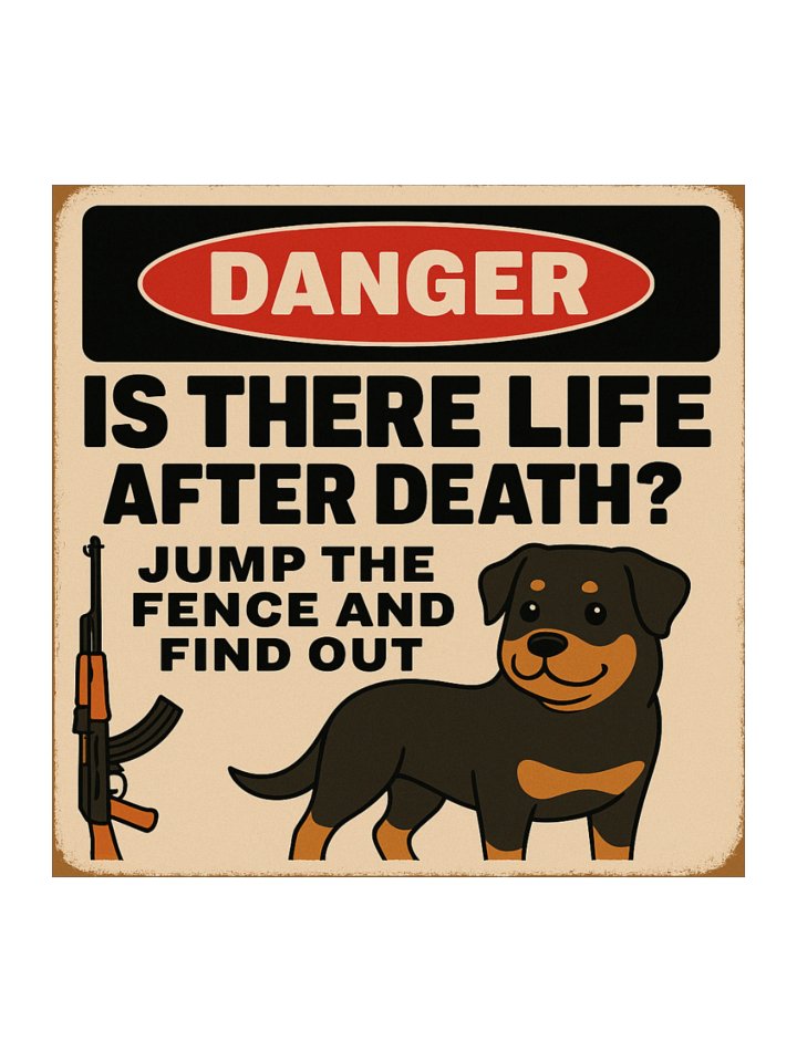 Rottweiler Warning Kiss Cut Stickers product image (1)