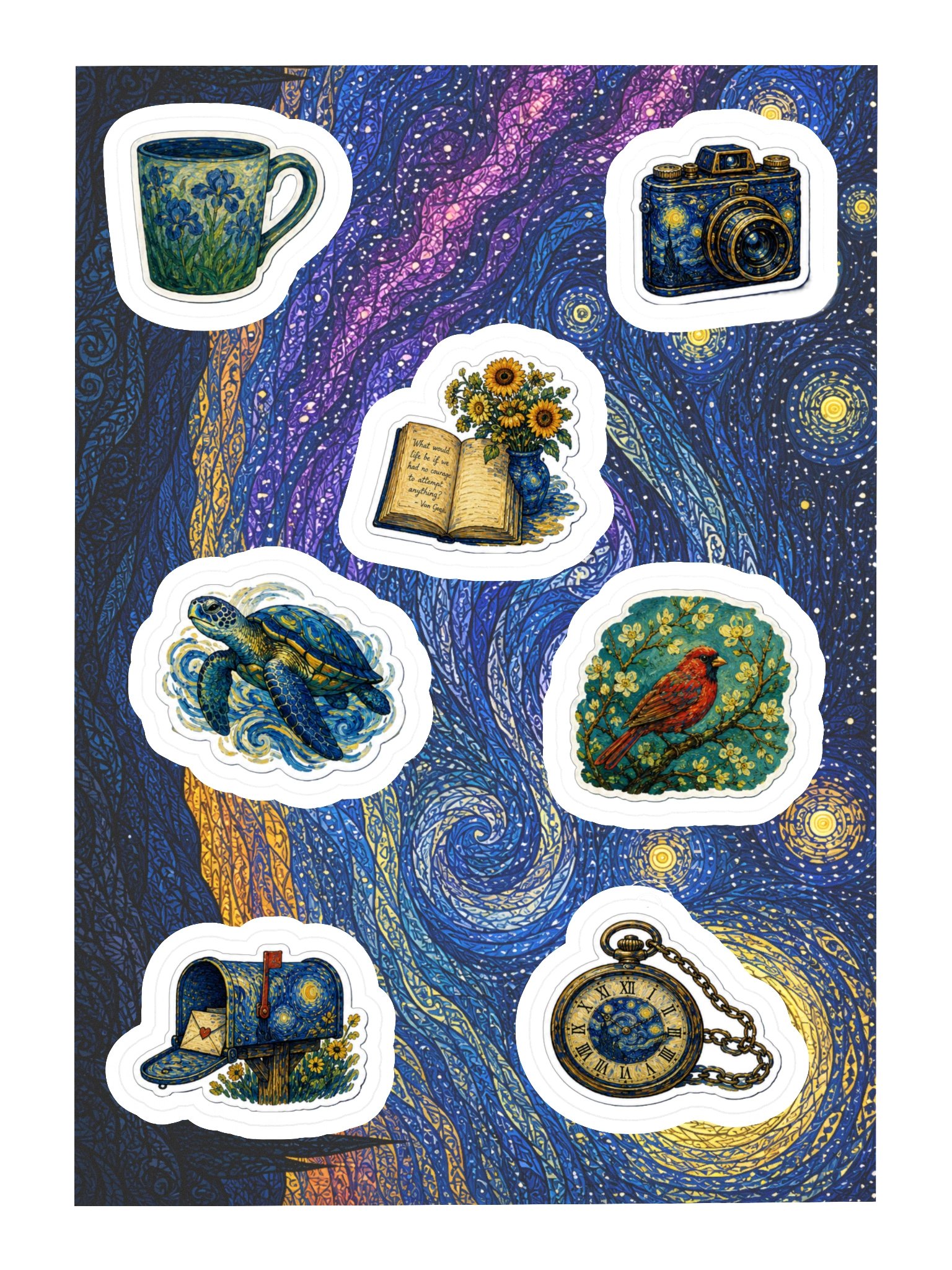 Van Gogh Cozy Sticker Sheet product image (3)