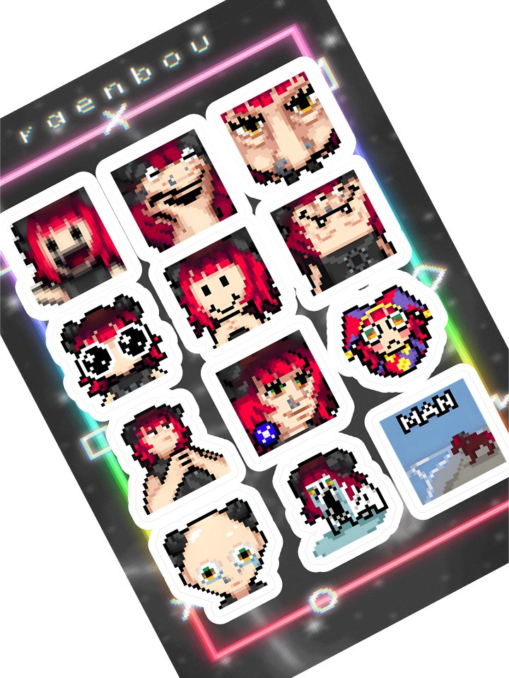 Classic RAENBOU Memes Kiss-Cut Sticker Sheet product image (1)